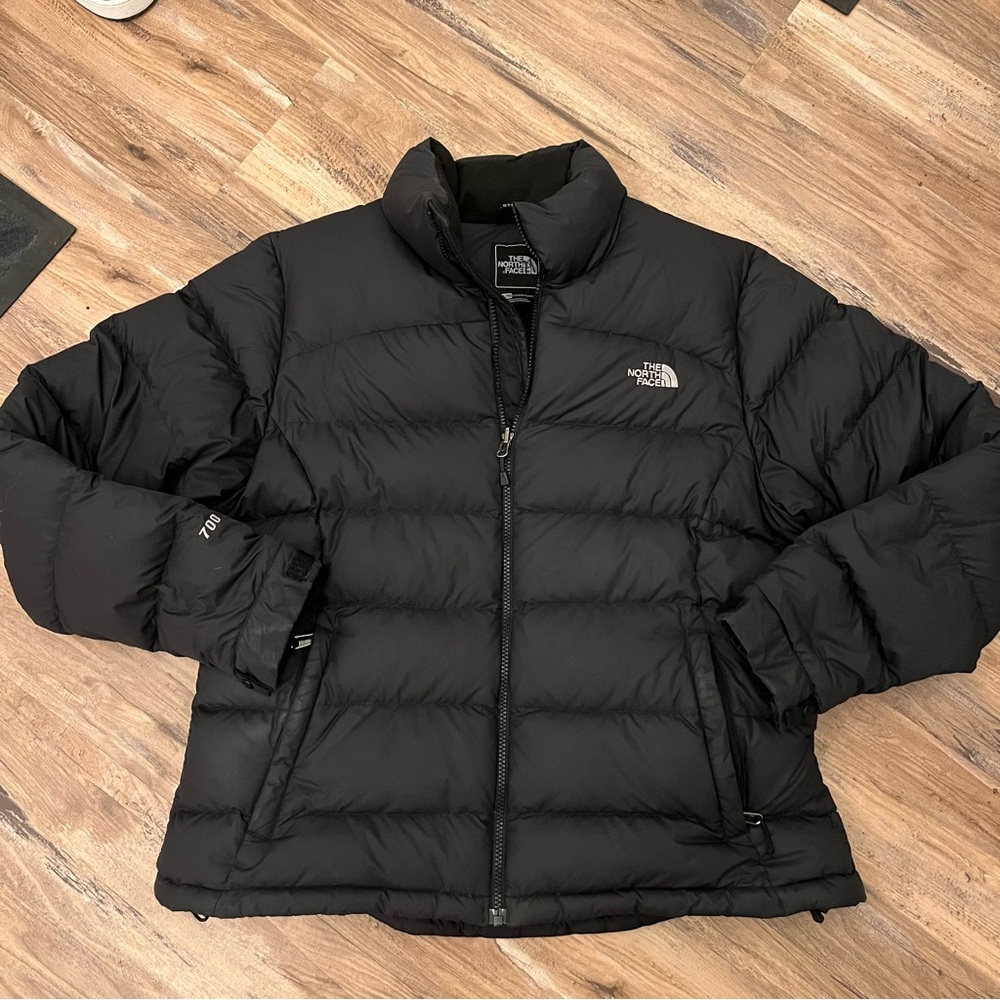 Womens the north face TNF outdoor nuptse 700 down puffer jacket sz XL black
